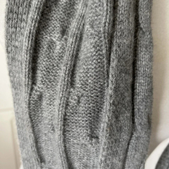 Sofia Cashmere Womens Infinity Scarf Gray Cable Knit Cozy Winter Wrap Warm - Picture 3 of 6